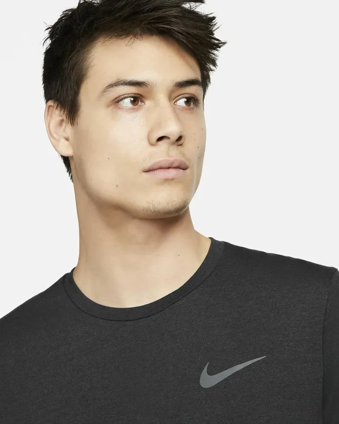 Men Nike Tops And TShirts Pro DriFIT Blackiron Grey