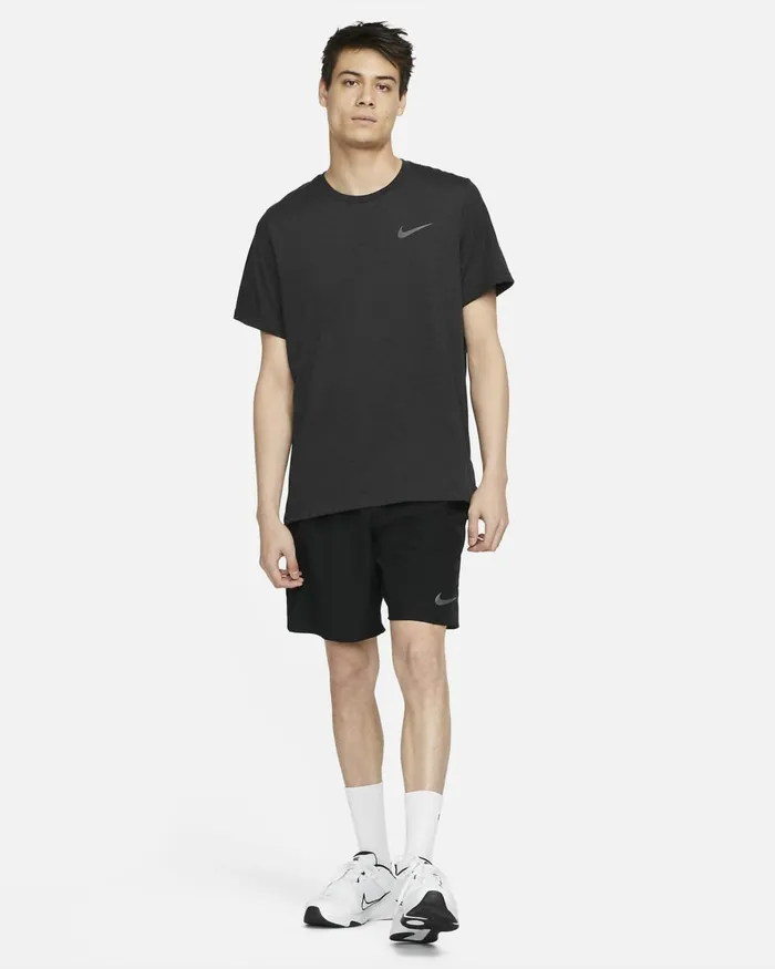 Men Nike Tops And TShirts Pro DriFIT Blackiron Grey