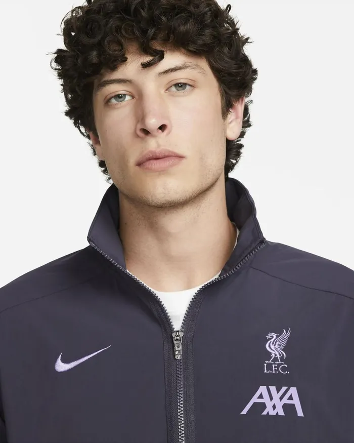 Men Nike Tracksuits Liverpool FC Revival Third Gridironspace Purplespace Purple