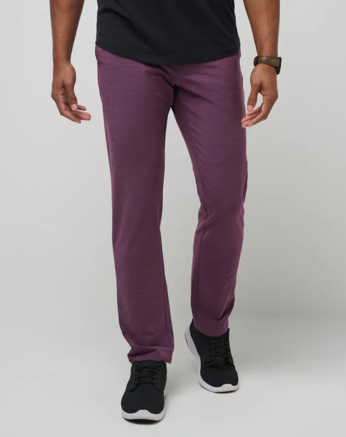 Men Pants TravisMathew OPEN TO CLOSE TECH CHINO PANT Plum Men Pants TravisMathew OPEN TO CLOSE TECH CHINO PANT Plum