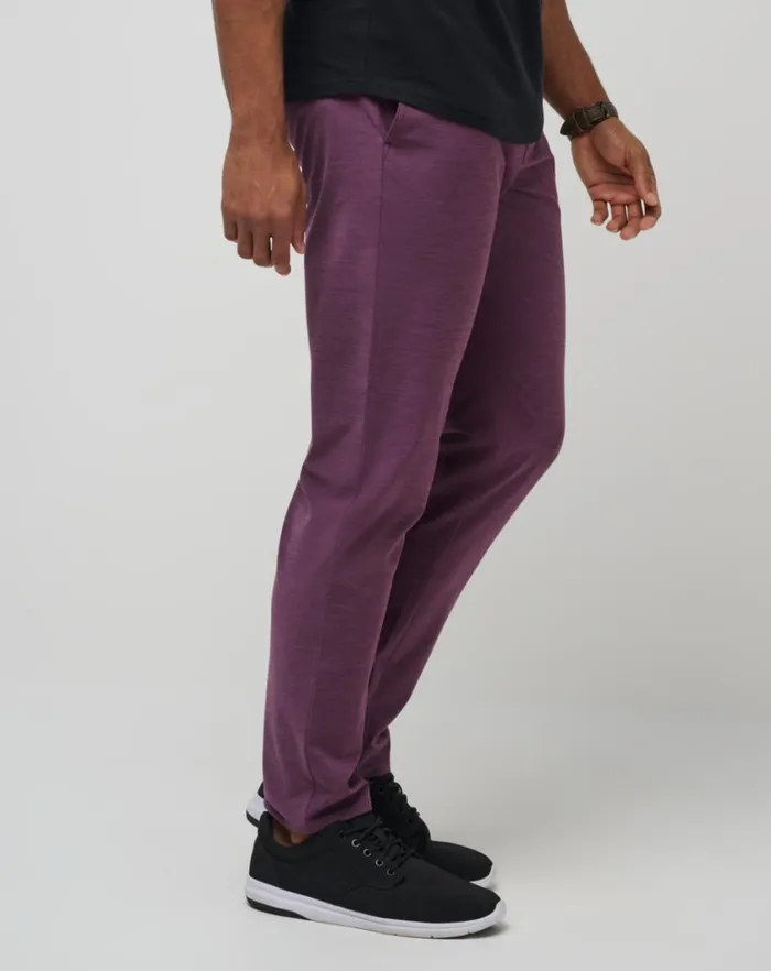 Men Pants TravisMathew OPEN TO CLOSE TECH CHINO PANT Plum Men Pants TravisMathew OPEN TO CLOSE TECH CHINO PANT Plum