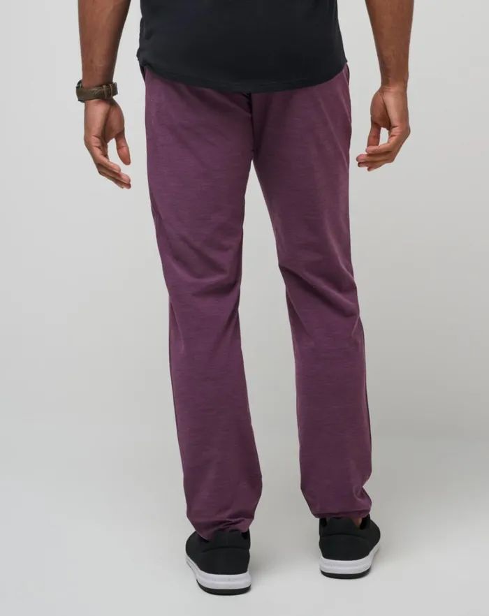 Men Pants TravisMathew OPEN TO CLOSE TECH CHINO PANT Plum Men Pants TravisMathew OPEN TO CLOSE TECH CHINO PANT Plum