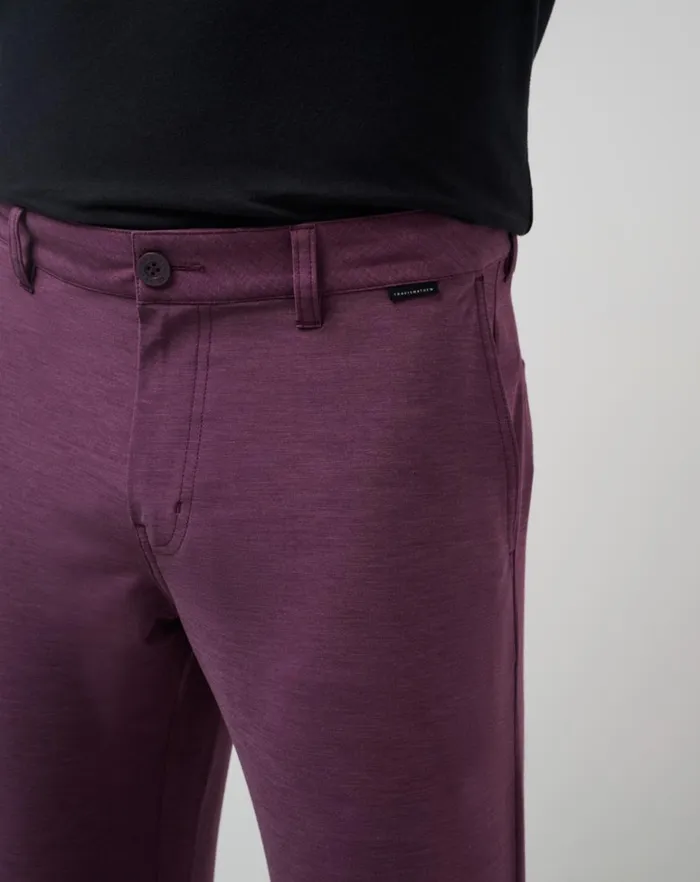Men Pants TravisMathew OPEN TO CLOSE TECH CHINO PANT Plum Men Pants TravisMathew OPEN TO CLOSE TECH CHINO PANT Plum