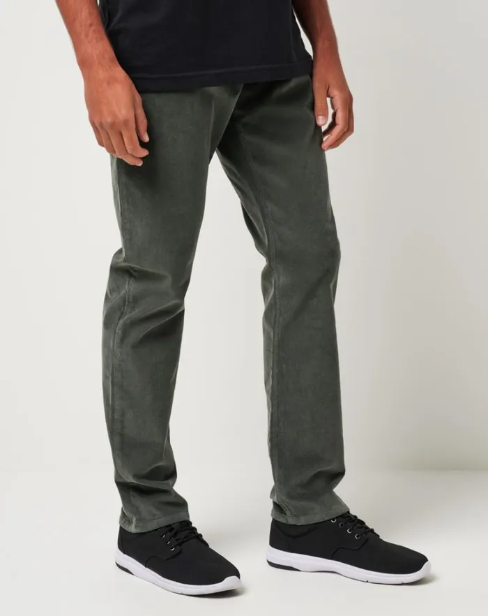 Men Pants TravisMathew START THE JOURNEY CORDUROY PANT Dark Olive