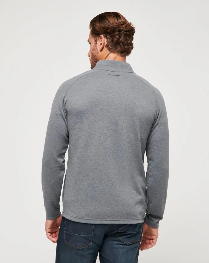 Men Quarter Zips TravisMathew UPGRADED QUARTER ZIP Dark Grey Men Quarter Zips TravisMathew UPGRADED QUARTER ZIP Dark Grey
