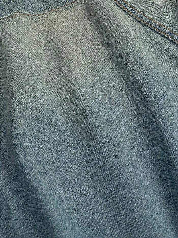 Men Rhude Denim BASEBALL DENIM SHIRT Indigo