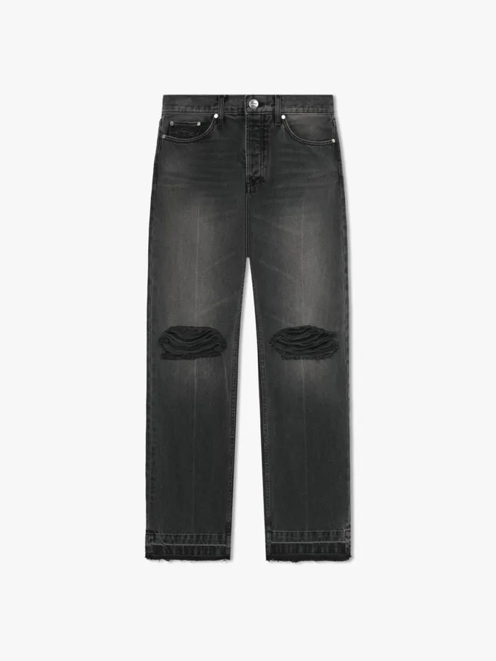 Men Rhude Pants BEACH BUM DENIM Black
