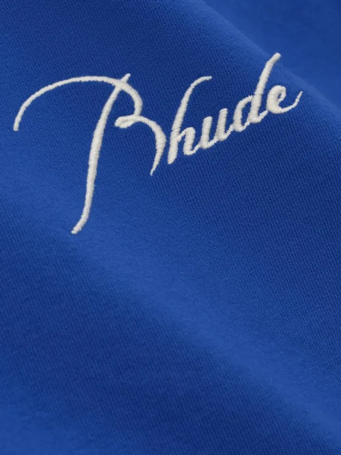 Men Rhude Tees REVERSE TEE Vtg Cobalt Blue Men Rhude Tees REVERSE TEE Vtg Cobalt Blue
