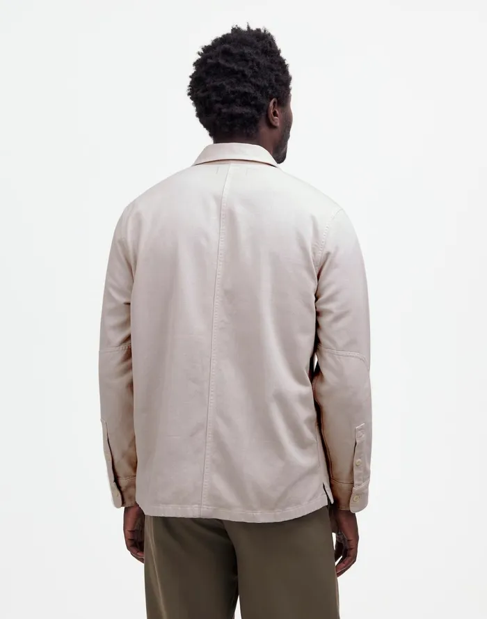 Men Shirts Madewell StraightHem Work Shirt In Garment Dye Vintage Linen