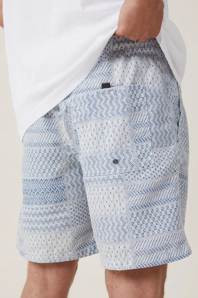 Men Shorts Cotton On Kahuna Short Blue Patchwork