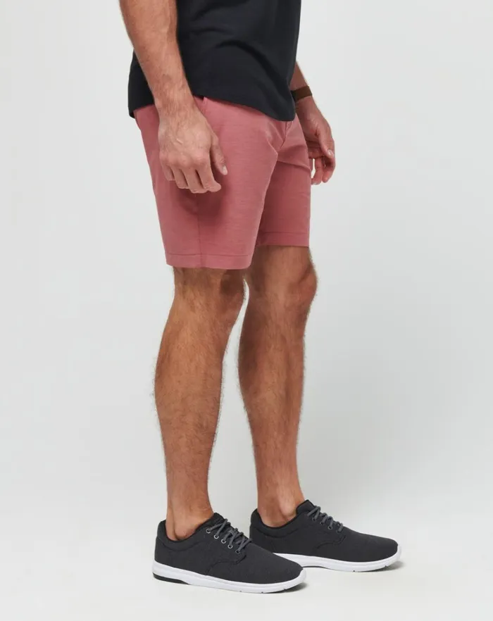 Men Shorts TravisMathew TECH CHINO SHORT 8IN Heather Roan Rouge Men Shorts TravisMathew TECH CHINO SHORT 8IN Heather Roan Rouge