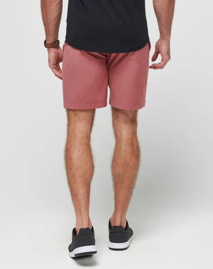 Men Shorts TravisMathew TECH CHINO SHORT 8IN Heather Roan Rouge Men Shorts TravisMathew TECH CHINO SHORT 8IN Heather Roan Rouge
