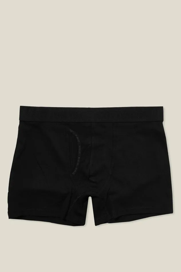 Men Socks and Underwear Cotton On Organic Cotton Trunks Blackblack