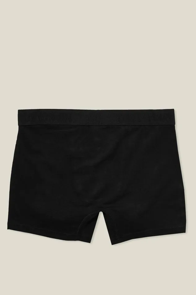 Men Socks and Underwear Cotton On Organic Cotton Trunks Blackblack