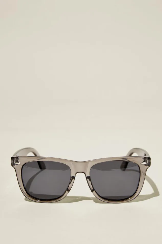 Men Sunglasses Cotton On Beckley Polarized Sunglasses Midnight Crystalbrown Smoke
