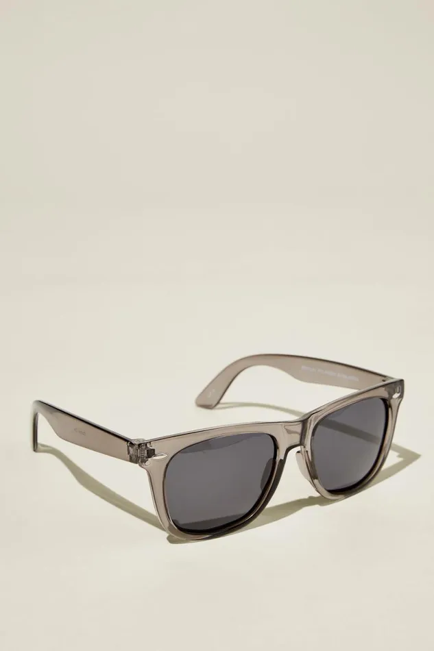 Men Sunglasses Cotton On Beckley Polarized Sunglasses Midnight Crystalbrown Smoke