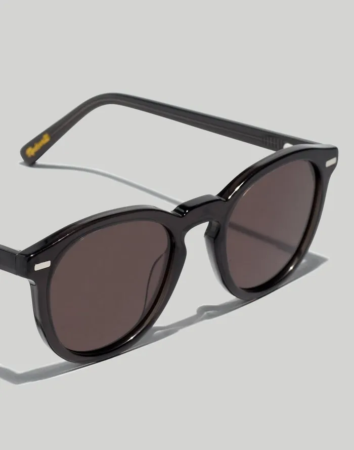 Men Sunglasses Madewell Round Acetate Sunglasses True Black