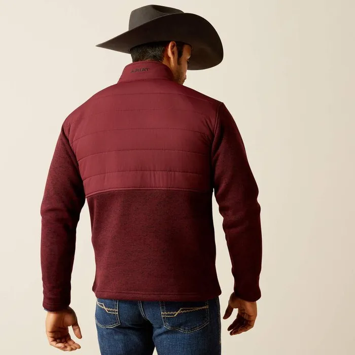 Men Sweatshirts and Hoodies Ariat Caldwell Reinforced Snap Sweater Windsor Wine