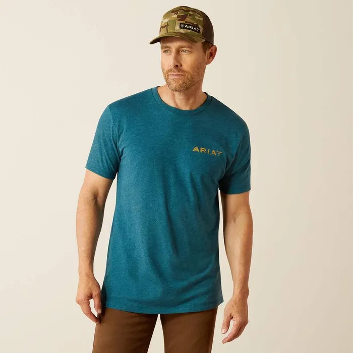 Men TShirts and Polos Ariat Ariat Played Out TShirt Deep Sea Heather Men TShirts and Polos Ariat Ariat Played Out TShirt Deep Sea Heather