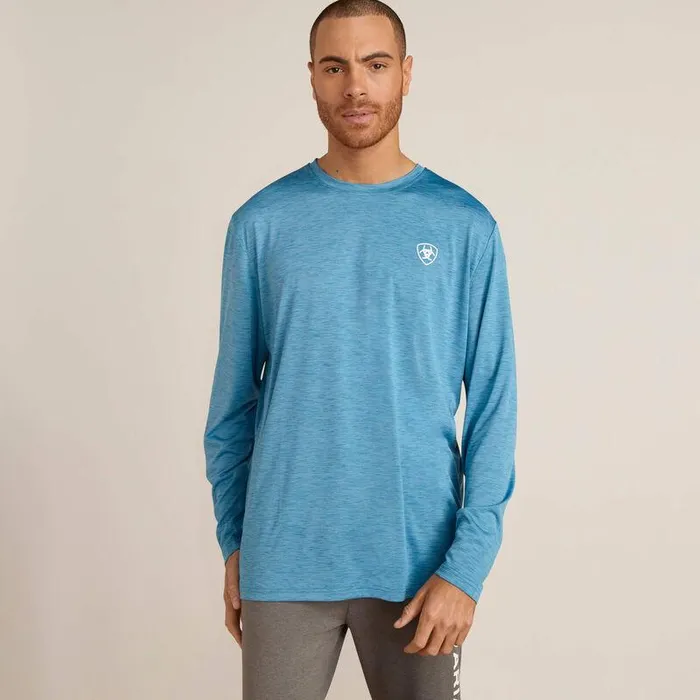 Men TShirts and Polos Ariat Charger Faded TShirt Seaport Heather
