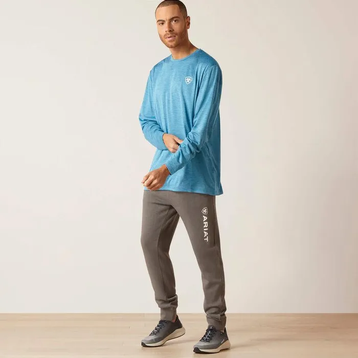 Men TShirts and Polos Ariat Charger Faded TShirt Seaport Heather
