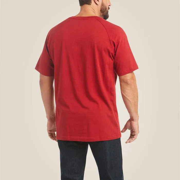 Men TShirts and Polos Ariat Rebar Cotton Strong TShirt Rio Red Men TShirts and Polos Ariat Rebar Cotton Strong TShirt Rio Red