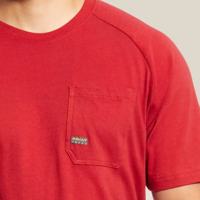Men TShirts and Polos Ariat Rebar Cotton Strong TShirt Rio Red Men TShirts and Polos Ariat Rebar Cotton Strong TShirt Rio Red