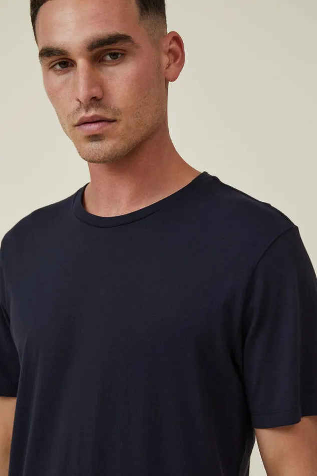 Men Tees and Tanks Cotton On Organic Regular Fit Crew TShirt Ink Navy
