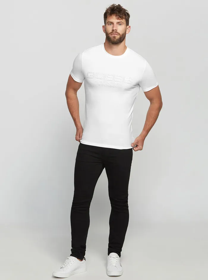 Men Tees and Tanks GUESS Eco White Bertil Logo Tshirt Men Tees and Tanks GUESS Eco White Bertil Logo Tshirt