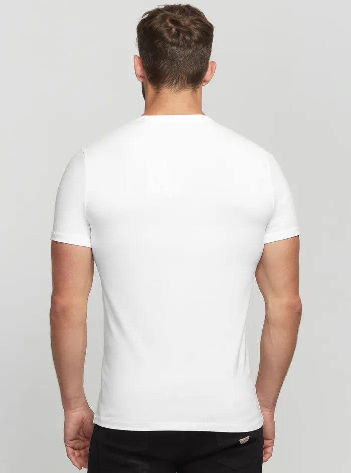 Men Tees and Tanks GUESS Eco White Bertil Logo Tshirt Men Tees and Tanks GUESS Eco White Bertil Logo Tshirt