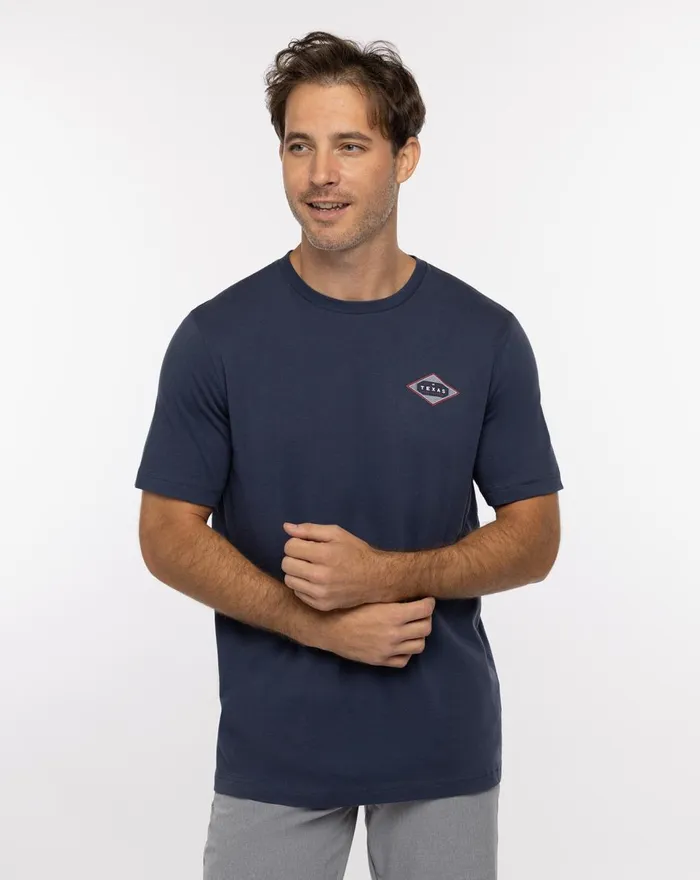 Men Tees TravisMathew ELBOW ROOM TEE Mood Indigo Men Tees TravisMathew ELBOW ROOM TEE Mood Indigo