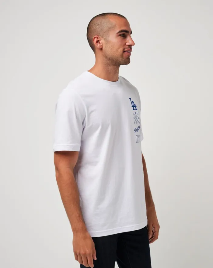 Men Tees TravisMathew LOS ANGELES DODGERS SUNSET SLAM TEE White