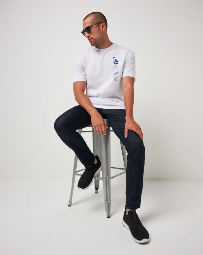 Men Tees TravisMathew LOS ANGELES DODGERS SUNSET SLAM TEE White