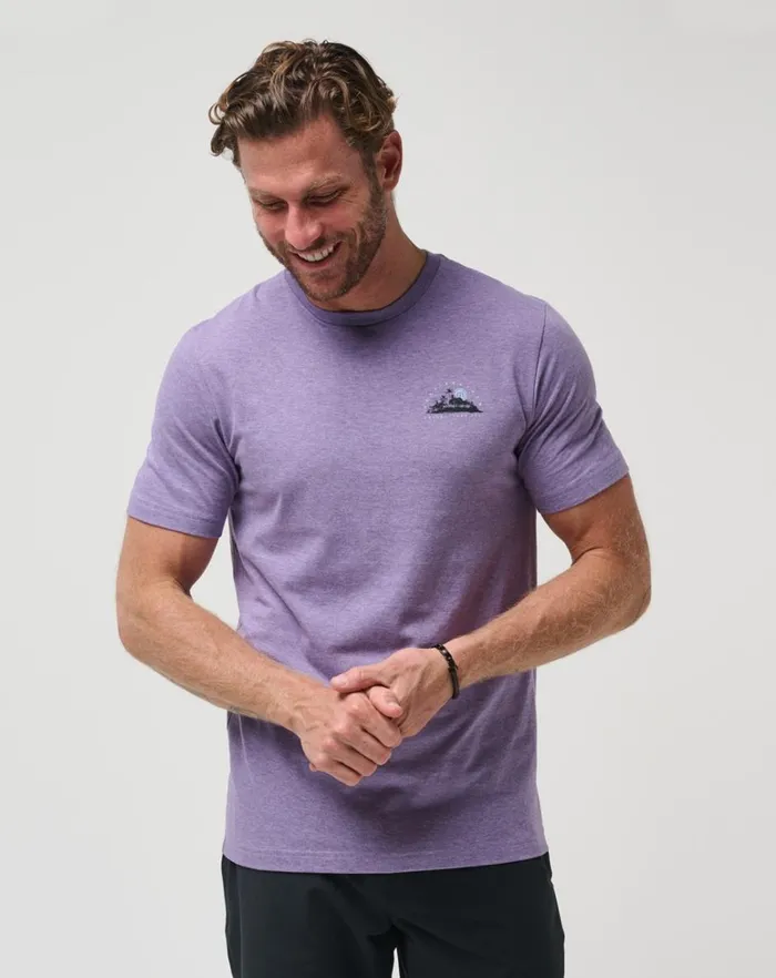 Men Tees TravisMathew ROOM WITH A VIEW TEE Heather Imperial