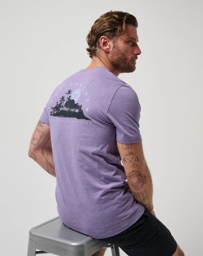 Men Tees TravisMathew ROOM WITH A VIEW TEE Heather Imperial