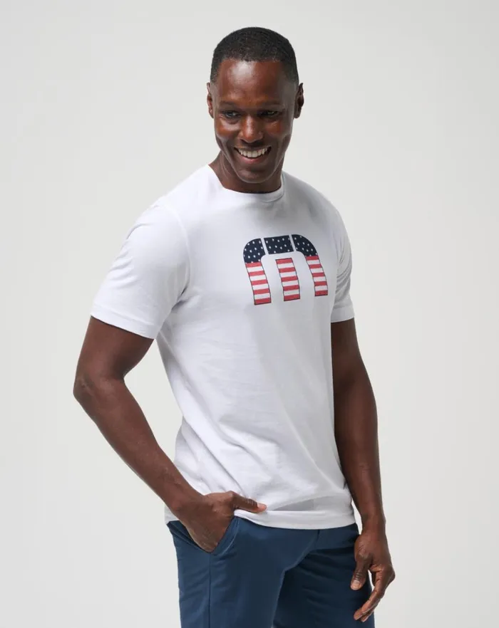 Men Tees TravisMathew STAR BRIGHT TEE White Men Tees TravisMathew STAR BRIGHT TEE White