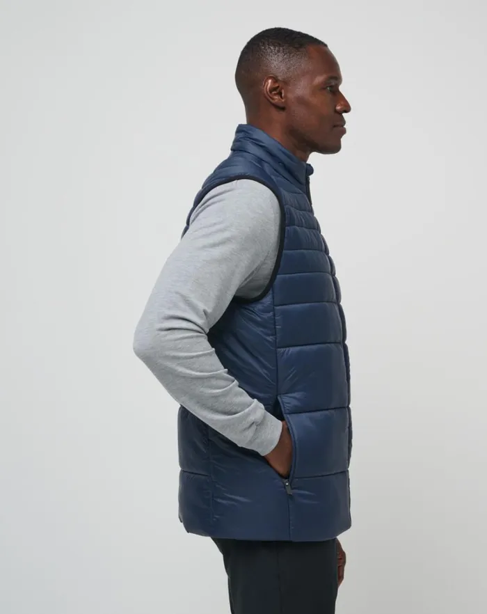 Men Vests TravisMathew AVES TECH PUFFER VEST Total Eclipse