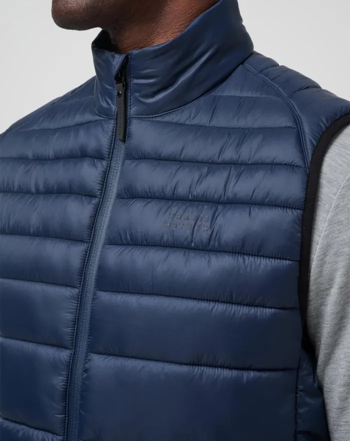 Men Vests TravisMathew AVES TECH PUFFER VEST Total Eclipse