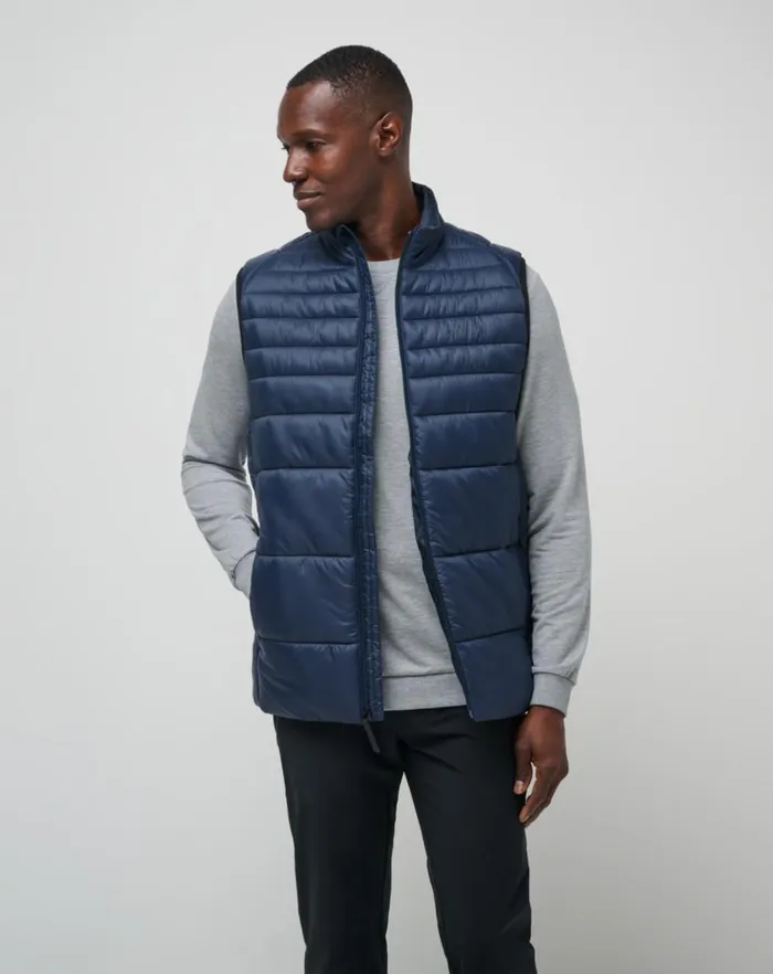 Men Vests TravisMathew AVES TECH PUFFER VEST Total Eclipse