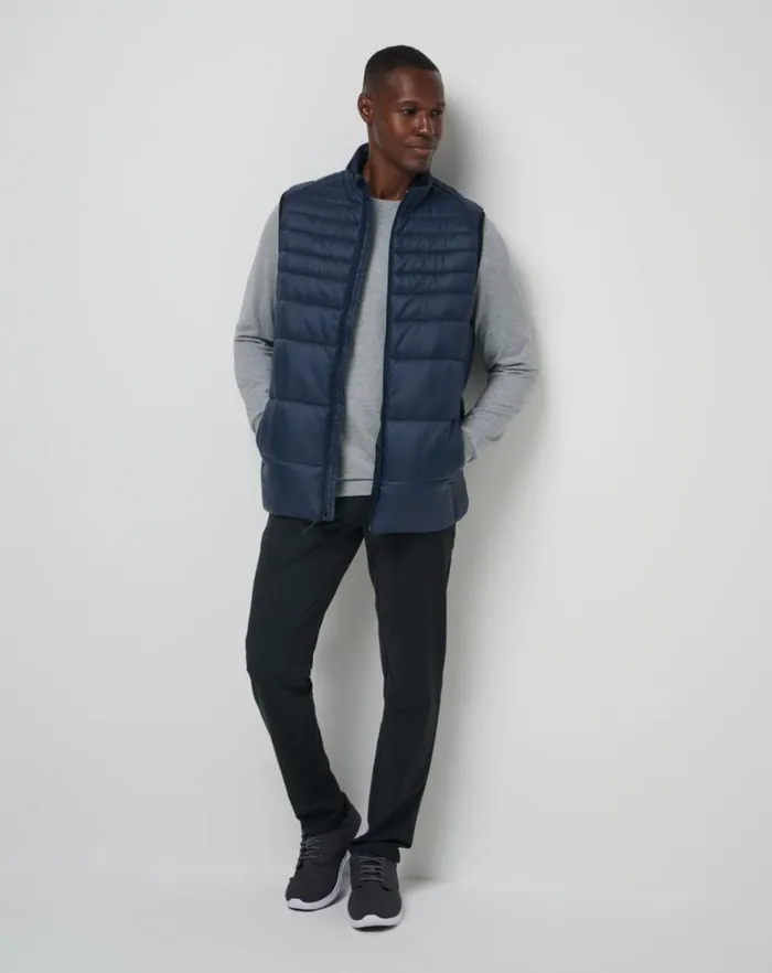 Men Vests TravisMathew AVES TECH PUFFER VEST Total Eclipse