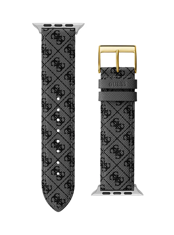 Men Watches GUESS Black Quattro G Leather Apple Watch Strap Men Watches GUESS Black Quattro G Leather Apple Watch Strap
