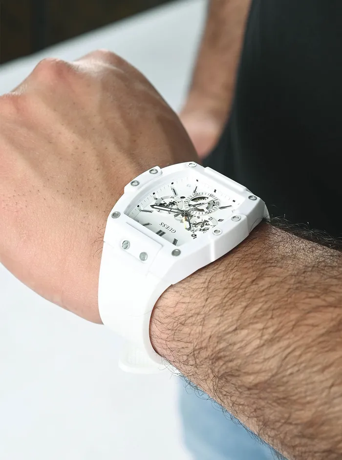 Men Watches GUESS White Phoenix Silicone Watch Men Watches GUESS White Phoenix Silicone Watch