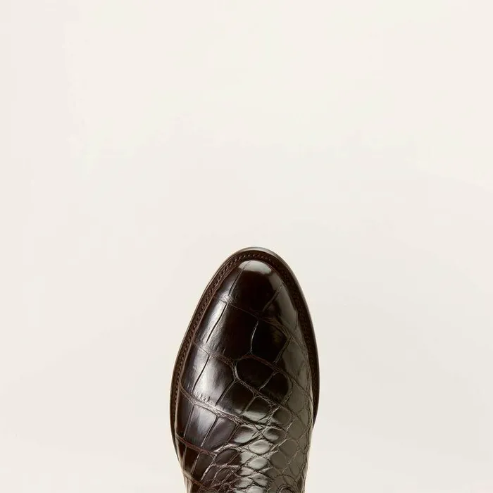 Men Western Boots Ariat Bench Made James Western Boot Hickory American Alligator Men Western Boots Ariat Bench Made James Western Boot Hickory American Alligator