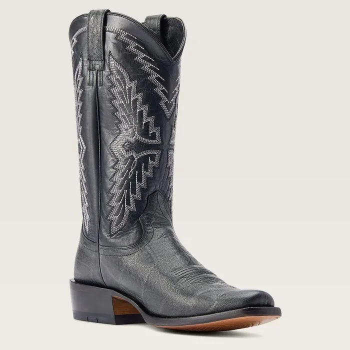 Men Western Boots Ariat Futurity Showman Cowboy Boot Black Elephant Print