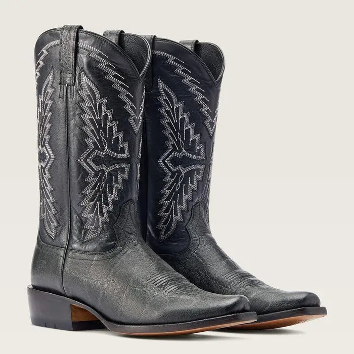 Men Western Boots Ariat Futurity Showman Cowboy Boot Black Elephant Print
