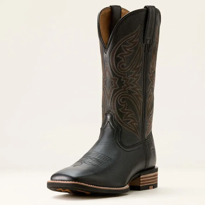 Men Western Boots Ariat Ricochet Cowboy Boot Black Carbon