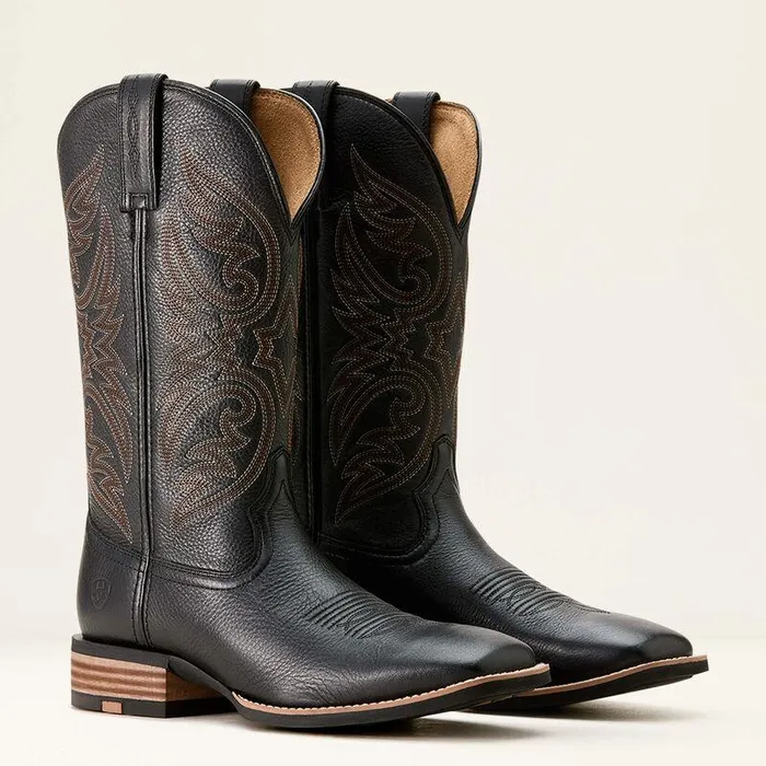 Men Western Boots Ariat Ricochet Cowboy Boot Black Carbon Men Western Boots Ariat Ricochet Cowboy Boot Black Carbon