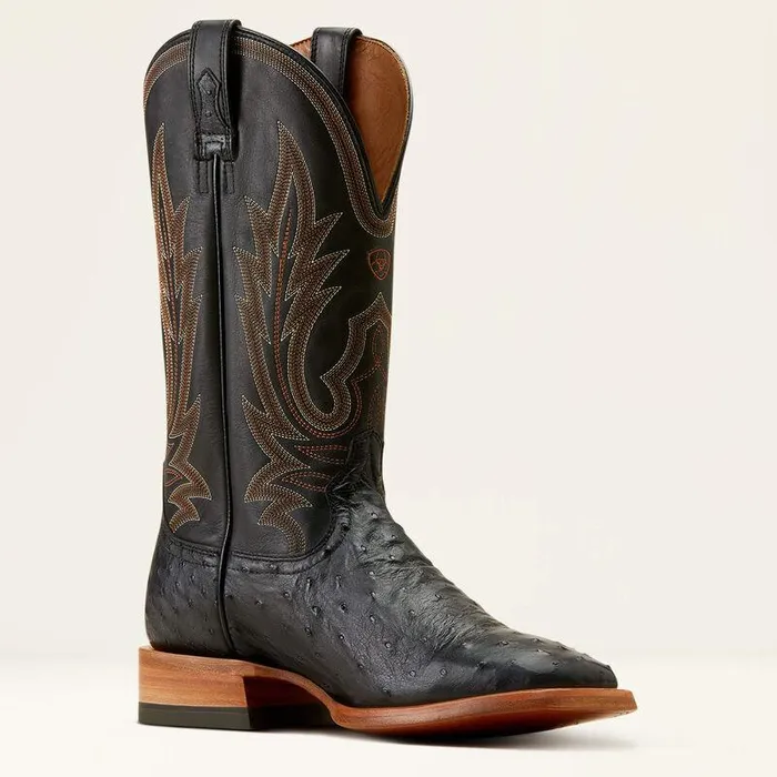 Men Western Boots Ariat Showboat Cowboy Boot Black Full Quill Ostrichancient Black Men Western Boots Ariat Showboat Cowboy Boot Black Full Quill Ostrichancient Black