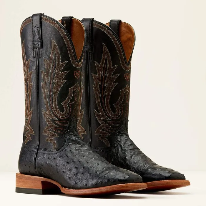 Men Western Boots Ariat Showboat Cowboy Boot Black Full Quill Ostrichancient Black Men Western Boots Ariat Showboat Cowboy Boot Black Full Quill Ostrichancient Black