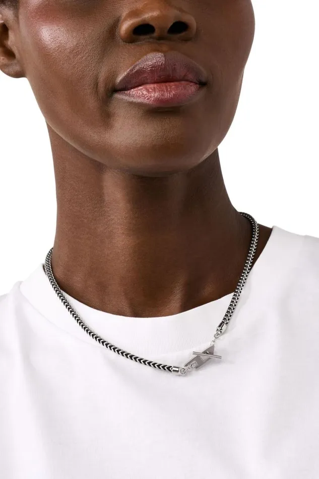 MenWomen Diesel Jewelry DX1552040 JEWEL Silverblack